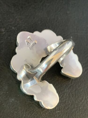 Navajo Green Turquoise Cluster Ring | Authentic Native American Sterling Silver | Multi-Stone | Sz 11 | 14092