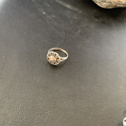 Navajo Purple Sugilite & Orange Spiny Oyster Inlay Ring | Sz 7 | Authentic Native American Handmade | 11189 - Masha USA