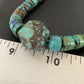 Chunky Men's Navajo Spiderweb Turquoise Heishi Necklace | Sterling Silver | 21" | 124504