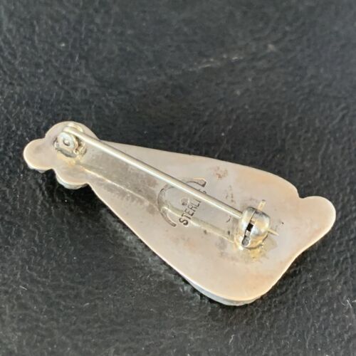 Navajo Handmade Pin | Sterling Silver | Purple Spiny Oyster & Mother of Pearl | Authentic Native American Jewelry | 13699