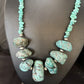 Navajo Chunky Blue Turquoise Nugget Necklace | Sterling Silver | Authentic Native American Handmade | 20" | 14415