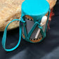 Handmade Miniature Leather Drum Car Charm | 2" Mirror Dangler | 8928