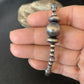 Southwestern Navajo Pearls Bead Bracelet | Sterling Silver | 8" | Authentic Native American Handmade | 14187