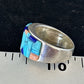 Multi-Color Blue Lapis Turquoise Inlay Ring | Sterling Silver | Sz 7 | 14459