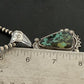 Men's Navajo Green Spiderweb Turquoise Pendant | Sterling Silver Necklace | Authentic Native American Handmade | 1978