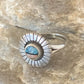 Navajo Blue Turquoise Pink Coral Inlay Ring | Sz 5.5 | Authentic Native American Handmade | 11171