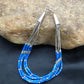 Denim Stabilized Lapis Heishi Bracelet | Sterling Liquid Silver | 5-Strand | 7" | 2935