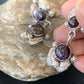 Navajo Purple Sugilite Post Dangle Earrings | Sterling Silver | Authentic Native American Handmade | 1599