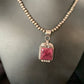 Navajo Purple Spiny Necklace Pendant | Sterling Silver | Authentic Native American Handmade | 13625