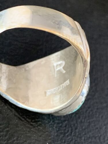 Navajo Blue Kingman Turquoise Ring | Sterling Silver | Sz 11 | Authentic Native American Handmade | 14148