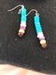 Navajo Sterling Silver Turquoise Sugilite Earrings | Blue Green | Native American