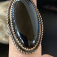 Native American Old Pawn Navajo Black Onyx Ring | Sterling Silver | Sz 7 | 11947