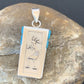 Navajo Kokopelli Stamp Turquoise Inlay Pendant | Sterling Silver | Authentic Native American Handmade | 10958
