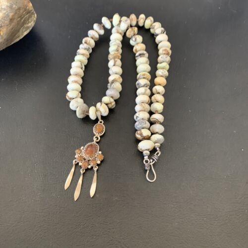 Navajo Multi-Stone Turquoise Pendant Necklace | Sterling Silver | Authentic Native American Handmade | 12386