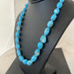 Navajo Sleeping Beauty Turquoise Beads Necklace | Sterling Silver Pearls | Authentic Native American Handmade | 00800