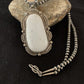 Sterling Silver Navajo White Buffalo Turquoise Pendant | Men's Necklace  | 00340 | Native American Handmade
