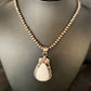 Men's Women's White Buffalo Turquoise Pendant | Sterling Silver Necklace | Native American Handmade | 14197