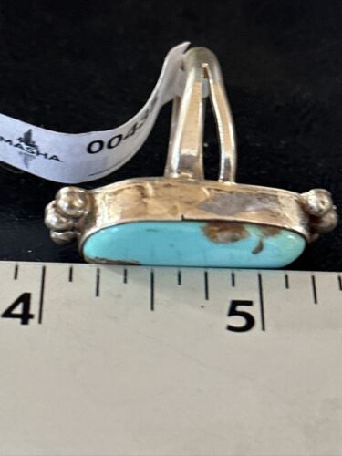Navajo Blue Kingman Turquoise Ring | Sterling Silver | Sz 8.5 | 00435