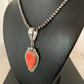 Navajo Spiny Oyster Pendant with Pearls | Sterling Silver Necklace | Authentic Native American Handmade | 4684