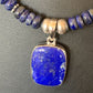 Native American Navajo Blue Lapis Pendant Necklace | Sterling Silver | Authentic Handmade | 12250