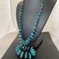 Navajo Pearl Sterling Silver Shell & Turquoise Nugget Necklace | Authentic Native American | 30" | 822