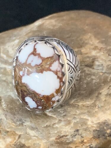 Southwestern Men's Wild Horse Turquoise Ring | Sterling Silver | Sz 8.5 | 13776