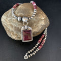 Navajo Purple Spiny Oyster Pendant | Sterling Silver | 20" Necklace | Authentic Native American Handmade | 13655