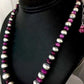 Rare Sugilite Sterling Silver Necklace | Navajo Unisex 19" Single Strand | Graduated | Southwestern