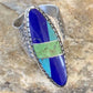 Navajo Multi-Color Lapis & Turquoise Inlay Ring | Sterling Silver | Sz 7 | Authentic Native American Handmade | 1577