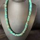 Turquoise Heishi Bead Necklace | 12mm | 20" | Sterling Silver | Native American Handmade | 13931