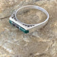 Native American Women's Navajo Green Malachite Onyx Inlay Ring | Sz 7 | 11153
