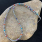 Navajo Pearls 4mm Multi-Color Bead Necklace | Sterling Silver | 18" | Single Strand | Southwestern