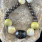 Southwestern Chunky Sterling Silver Necklace | Faceted Jasper Quartz | 20" | 10079