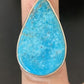 Navajo Blue Kingman Turquoise Ring | Sterling Silver | Sz 6.5 | Authentic Native American Handmade | 11614