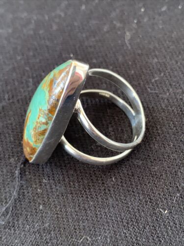 Native American Women's Navajo Arizona Turquoise Ring | Sterling Silver | Sz 9 | 00725 - Masha USA