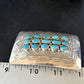 Navajo Blue Kingman Turquoise Belt Buckle Concho | Sterling Silver | Authentic Native American Handmade | 14796