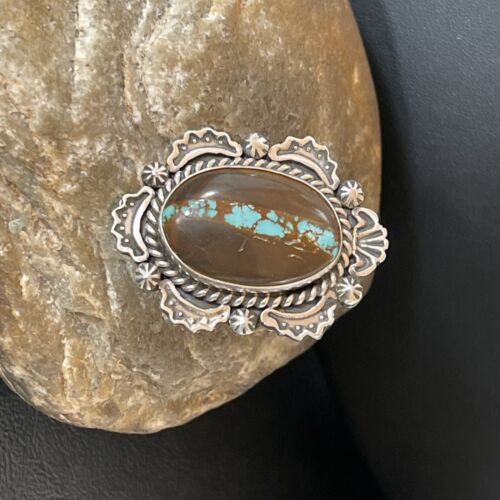 Navajo Blue Ribbon Boulder Turquoise Ring | Sterling Silver | Sz 6 | Authentic Native American Handmade | 10512