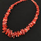 Navajo Red Spiky Spiny Oyster Necklace | Sterling Silver | Authentic Native American | 18" | 4772