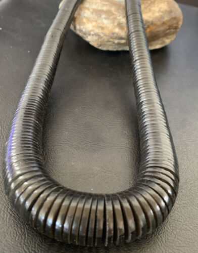 Navajo Black Onyx Bead Necklace | Sterling Silver | 24" | Authentic Native American Handmade | 12528 - Masha USA