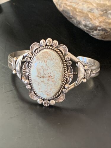 High-Grade Dry Creek Turquoise Cuff Bracelet | Navajo Sterling Silver | Authentic Native American Jewelry | 2083