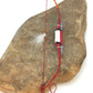 Native American Red Leather Bow Model Car Charm Dangle | Navajo Handmade | 6.5" | 8891