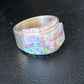Navajo Pink Opal Inlay Band Ring | Sz 6.5 | Authentic Native American Handmade | 14161