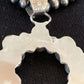 Navajo Red Spiny Oyster Necklace with Sterling Silver Naja Pendant | Authentic Native American Handmade | 326