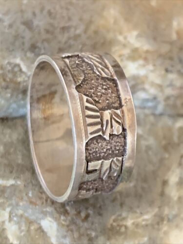 Native American Navajo Stamped Sterling Silver Pueblo Ring | Sz 10.5 | 11984
