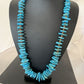 Authentic Native American Navajo Pearl Sterling Silver Shell Turquoise Nugget Necklace | 24" | 00817