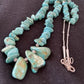 Navajo Blue Turquoise Nugget Beads Necklace | Sterling Silver | Authentic Native American Handmade | 22" | 1345