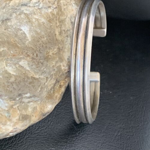 Navajo Stamped Cuff Bracelet | Sterling Silver | Authentic Native American Handmade | 1604