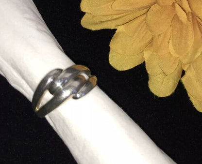 Native American Navajo Women's Swirl Ring | Sterling Silver | Sz 6.5 | 01793