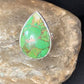 Navajo Green Mojave Turquoise Ring | Sterling Silver | Sz 7 | Authentic Native American Handmade | 11796