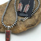 Navajo Red Opal Pendant Necklace & Earrings Set | Sterling Silver | Native American Handmade | 4402